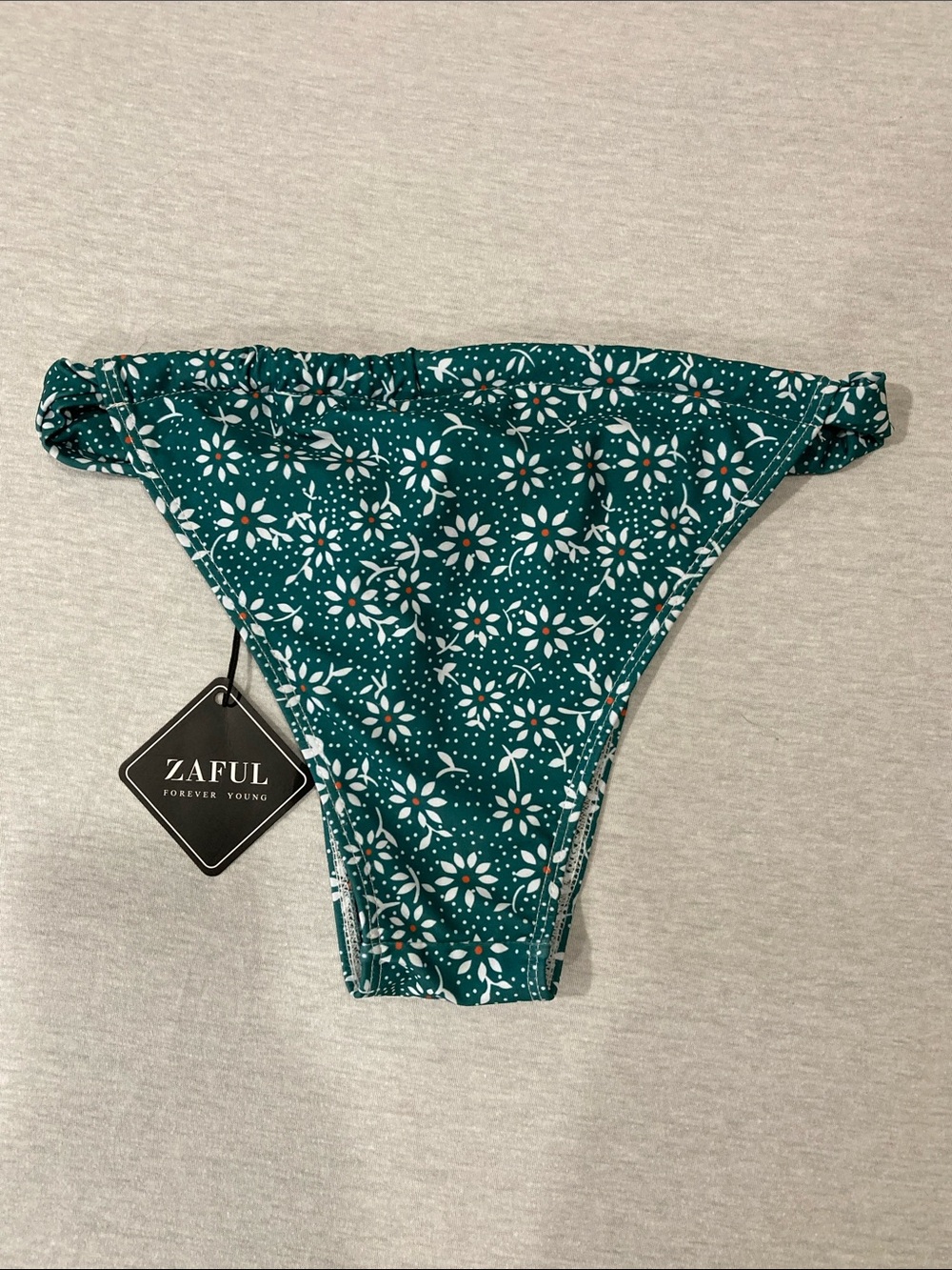 Zaful Teal Green Floral Bikini Bottom Sz 6 NWT - Picture 4 of 4